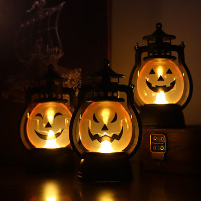 Ornamento creativo Decoración de Halloween Candelabra Calabaza lámpara de velas electrónicas LED