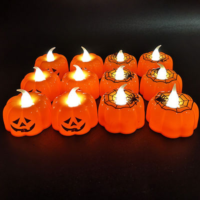 Ornamento creativo Decoración de Halloween Candelabra Calabaza lámpara de velas electrónicas LED