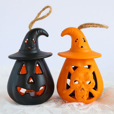 Ornamento creativo Decoración de Halloween Candelabra Calabaza lámpara de velas electrónicas LED