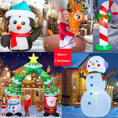Decoraciones de fiesta de poliéster Ornamentos con luces de Navidad LED Santa Claus navidad