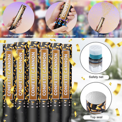 40cm Multicolor Partida biodegradable Confecho de popper Cañones para celebraciones coloridas
