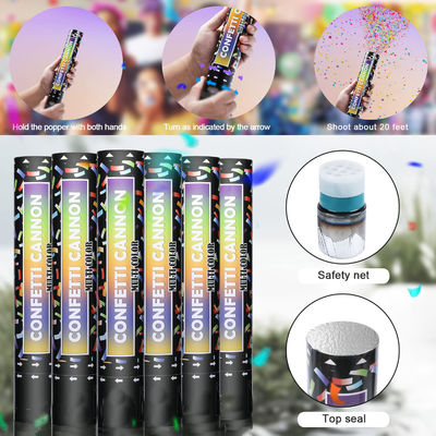 40cm Multicolor Partida biodegradable Confecho de popper Cañones para celebraciones coloridas