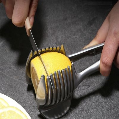 Máquina de cortar frutas 304 de acero inoxidable utensilios de cocina portátiles cortador de tomate cortador de limón