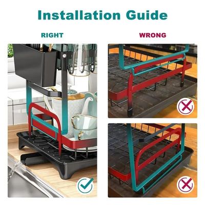 85*32*15cm Estante organizador para el secado de platos sostenible e higiénico