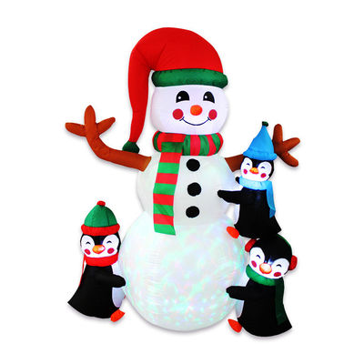 Fiesta y decoración de Navidad Luces LED Papá Noel inflable con logotipo personalizado