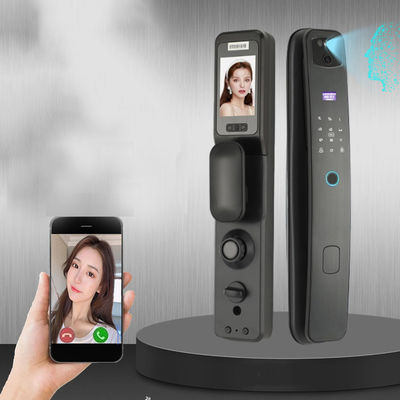 Asegure su puerta con Tuya APP controlado cerradura de borde eléctrico a prueba de agua y huella digital