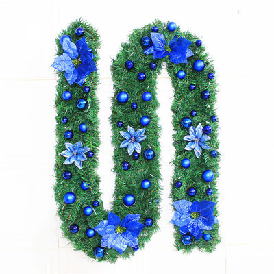 Decoración de banderas de Rattan de Navidad con luces LED y logotipo personalizado