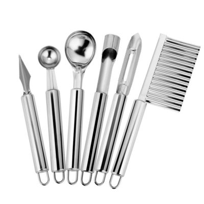 Dispositivos de cocina para restaurantes Conjunto de herramientas de fruta multifuncionales de acero inoxidable de 6 piezas