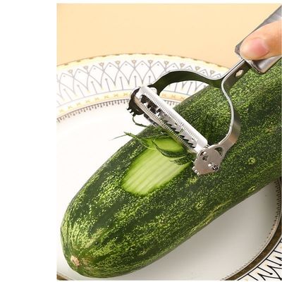 304 conjunto de herramientas de cocina de acero inoxidable 6 en 1 para corte de frutas y pelar verduras