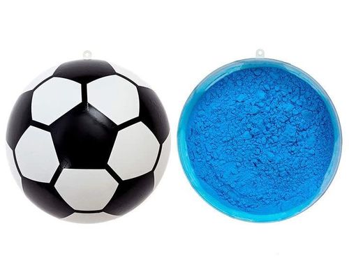Revelando el género Requisitos Confetti relleno de polvo 14*14*14cm Fútbol para celebraciones de bebés