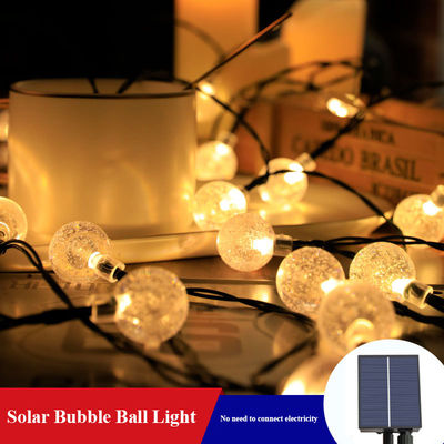 Control remoto Bolita de burbuja Luces de cuerda solar para jardín Bistro Cafetería Jardín de vacaciones