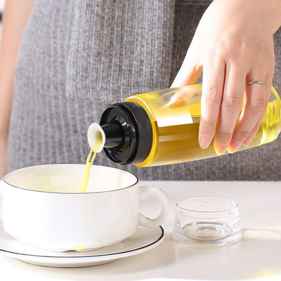 Esprayador de aceite de vidrio Dispensador de vinagre Botella 280ml 9.5oz con bomba de medida de la escala