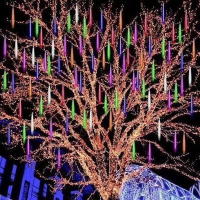 Luces de cuerda LED de hadas de lluvia que cae en diseño de cubo para la decoración del hogar de la fiesta de vacaciones