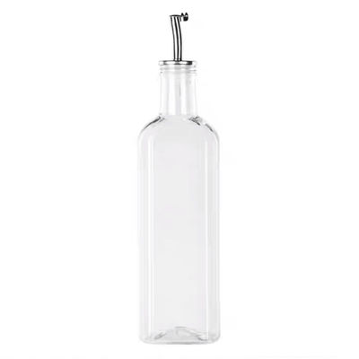 Dispersor de aceite de vidrio verde 500 ml para cocinar en la cocina con un recipiente de aceite de acero inoxidable
