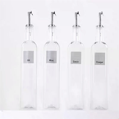 Dispersor de aceite de vidrio verde 500 ml para cocinar en la cocina con un recipiente de aceite de acero inoxidable