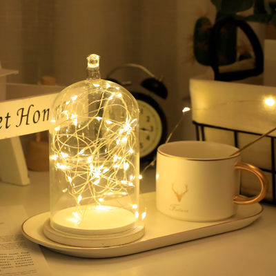 Luces de cuerda de la boda de Navidad 7-102m Impermeable Batería blanca cálida / USB / Solar