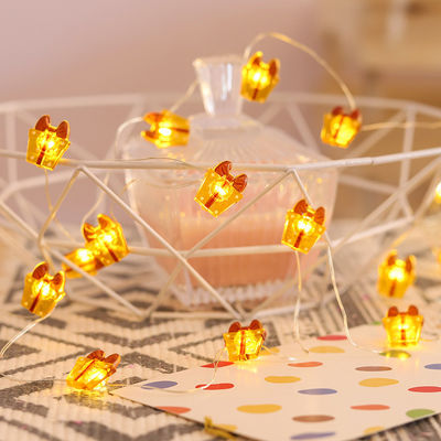 Luces de estrella de hadas LED de cuerda Negro Luces de Navidad Decoraciones con logotipo personalizado