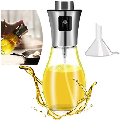 Flasca de aceite con spray de 165 ml de vidrio para cocinar ensalada BBQ