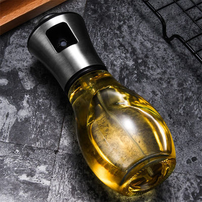 Flasca de aceite con spray de 165 ml de vidrio para cocinar ensalada BBQ