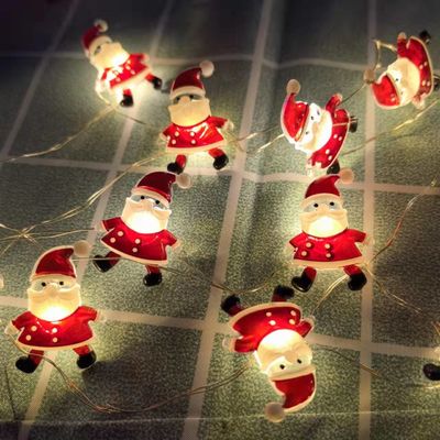 Luces de Navidad LED rojas Muñeco de nieve de cuerda Papá Noel Estrella Producto decorativo navideño