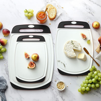 Plataforma de corte de plástico negro multifuncional para cocina 3 piezas Accesorios de grado alimenticio