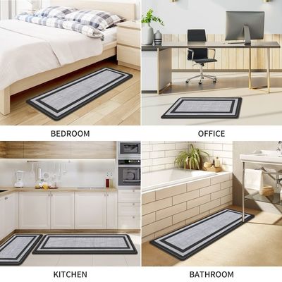 Alfombra antideslizante impermeable para la cocina, oficina y baño de diseño largo de material de PVC