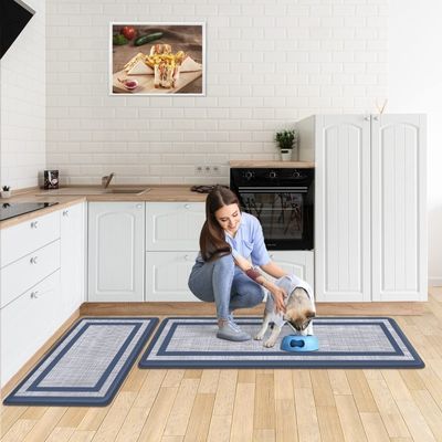 Alfombra de cocina con almohadilla impermeable de PVC alfombras suaves antideslizantes para el lavabo de la casa oficina