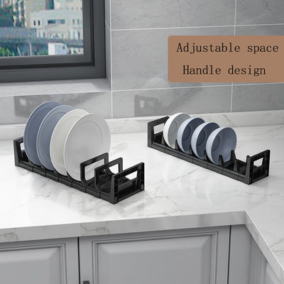 Cuaderno de plato ajustable para soportes de platos en el cajón del armario de la cocina Organizador de vajilla