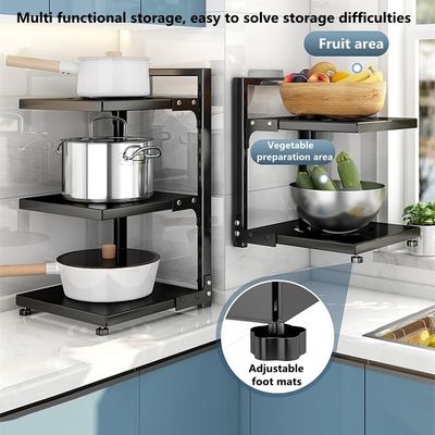 Organizador de lavabo de cocina negro para almacenamiento ajustable