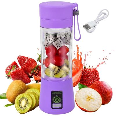 PC de silicona eléctrica Mini botella de hielo mezclador de casa USB 2/4/6 cuchillas máquina de jugo de taza