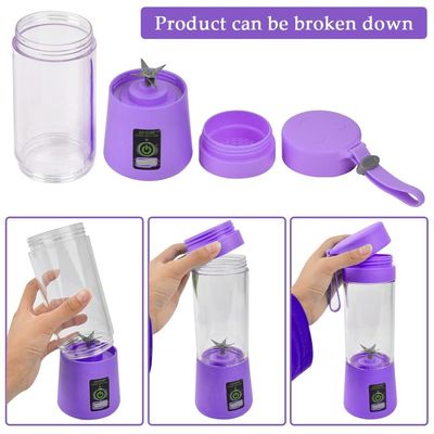 PC de silicona eléctrica Mini botella de hielo mezclador de casa USB 2/4/6 cuchillas máquina de jugo de taza