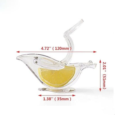 Compuesto portátil transparente de acrílico manual de frutas zumo de limón de mano zumo de limón exprimir pájaro