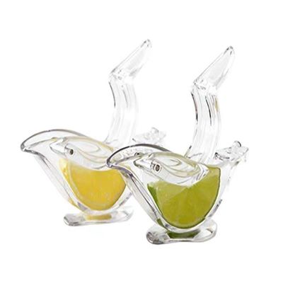 Compuesto portátil transparente de acrílico manual de frutas zumo de limón de mano zumo de limón exprimir pájaro