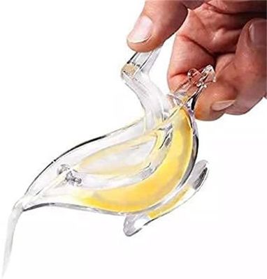 Compuesto portátil transparente de acrílico manual de frutas zumo de limón de mano zumo de limón exprimir pájaro