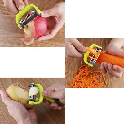 Inicio Cocina Acero inoxidable fruta manzana papa rotativa zanahoria vegetales pelador giratorio