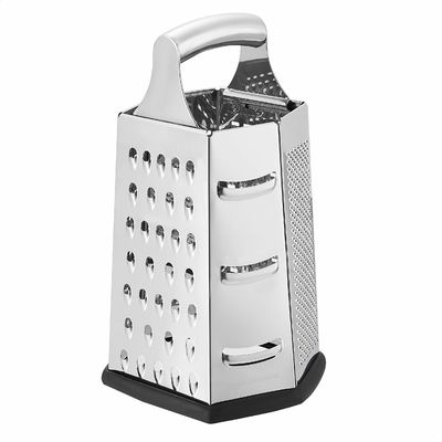 Accesorios de cocina más vendidos Grateador de queso manual de 6 lados hecho de acero inoxidable 410