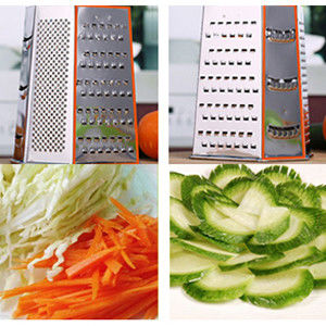 Accesorios de cocina más vendidos Grateador de queso manual de 6 lados hecho de acero inoxidable 410
