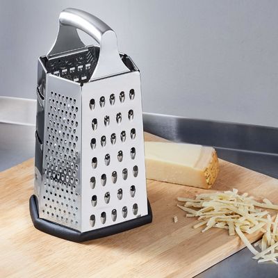 Conveniente cortadora de verduras y rebanadora de queso con diseño de 6 lados de acero inoxidable