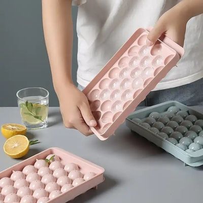 bandeja de hielo circular de plástico de PP para el verano para el chocolate 33/18 células de forma redonda de la caja de hielo