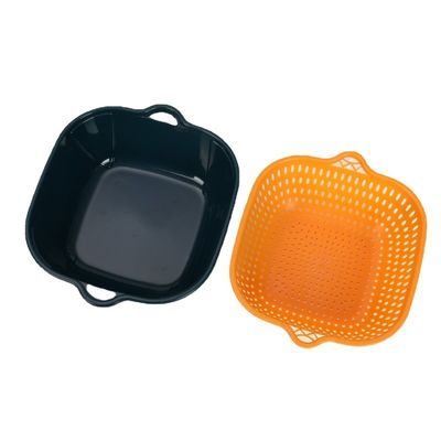 6 piezas Cuadradas Multifunccional Frutas y Vegetales Cestilla de lavado Almacenamiento Y Cestilla de lavado