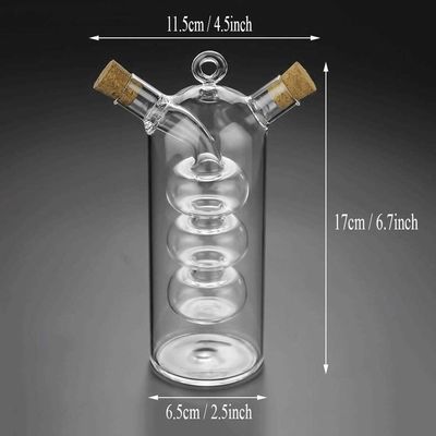 Contenedor de cocina de vidrio transparente para separar la tetera y la botella de cruet