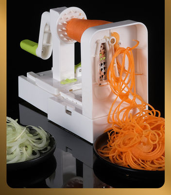 Mejorar la cocina con 5 cuchillas de cortador de vegetales en espiral ABS PS TPR 420 de acero inoxidable