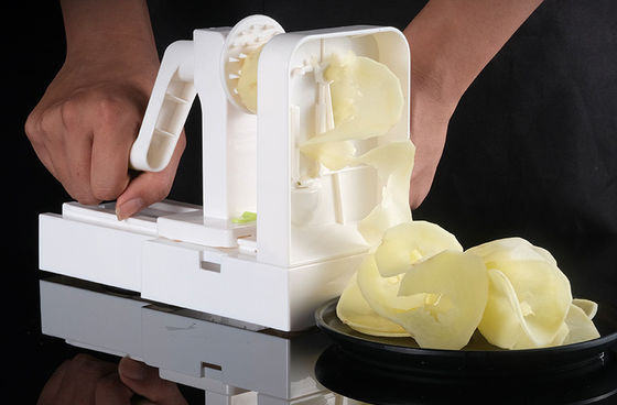 Mejorar la cocina con 5 cuchillas de cortador de vegetales en espiral ABS PS TPR 420 de acero inoxidable