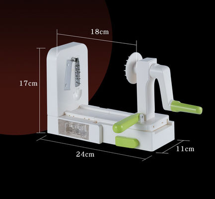 Mejorar la cocina con 5 cuchillas de cortador de vegetales en espiral ABS PS TPR 420 de acero inoxidable