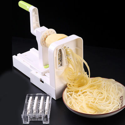 Grateadora de frutas y verduras rotativa 5 en 1 multi cocina manual cortadora de cinta cortadora espiral