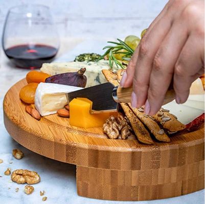 22.5*22.5*3.5cm Junta de queso de bambú de madera para OEM/ODM soportado