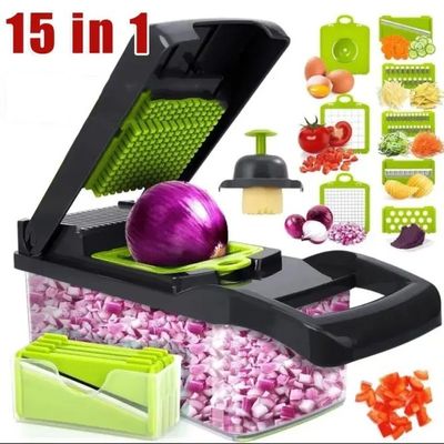 Chopper de verduras multifuncional de 15 en 1 para cocina en el hogar Chopper manual con logotipo personalizado