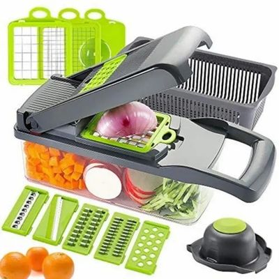 Chopper de verduras multifuncional de 15 en 1 para cocina en el hogar Chopper manual con logotipo personalizado