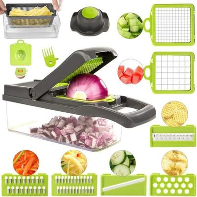 Chopper de verduras multifuncional de 15 en 1 para cocina en el hogar Chopper manual con logotipo personalizado