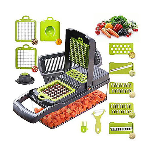 Sea creativo en la cocina con nuestro cortador manual de frutas y verduras 12 en 1